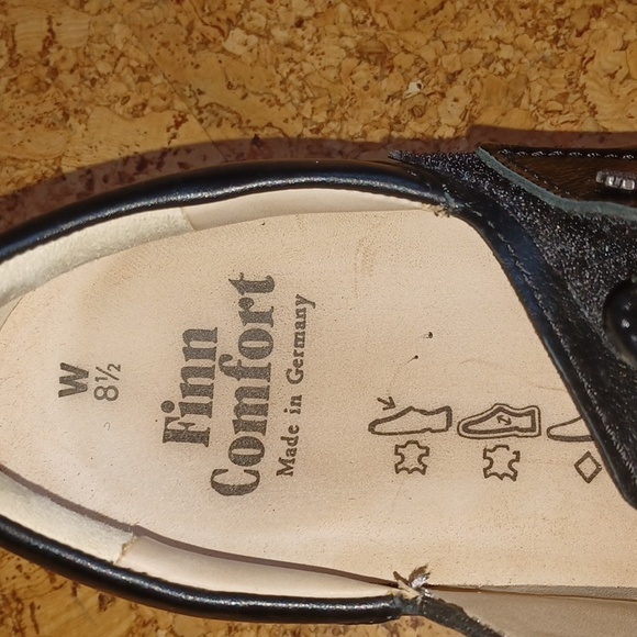 Finn Comfort Black Premium Leather Mary Janes Size 8.5 New Without Box